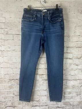 Good American Women's 10/ 30 Good Petite Skinny Jeans Crop GPSK941TFT Mid Rise